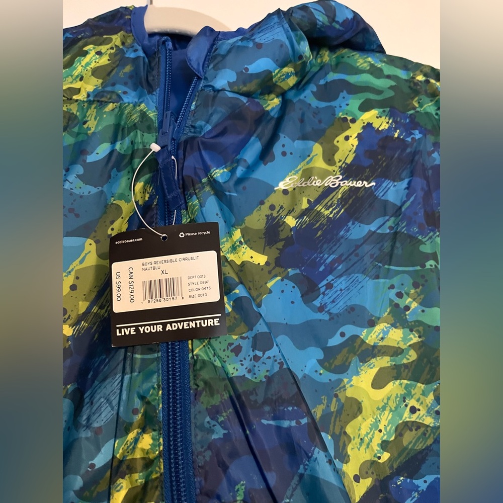 Eddie Bauer Boys XL (16) Reversible Down Coat - Picture 9 of 16